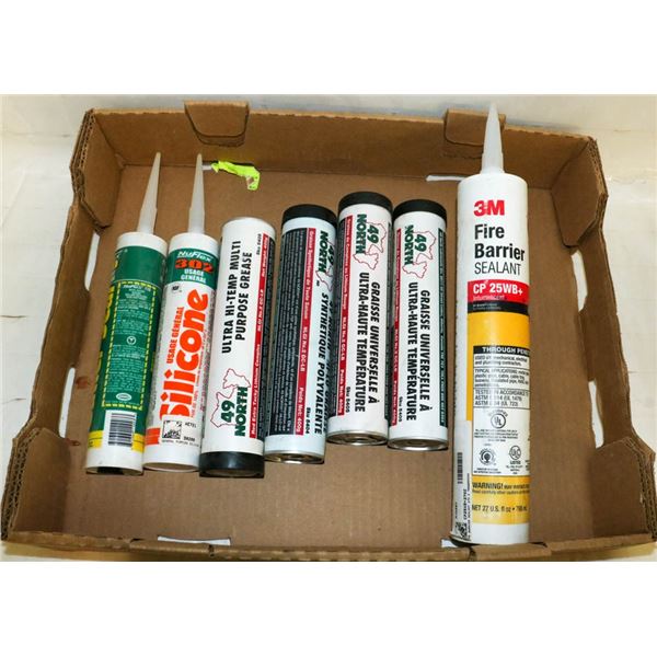 FLAT LOT OF GREASE & SILICONE TUBES