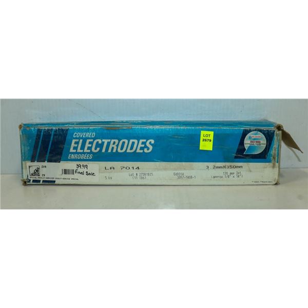 BOX OF COVERED ELECTRODES 1/8" X 14" 130 AMP