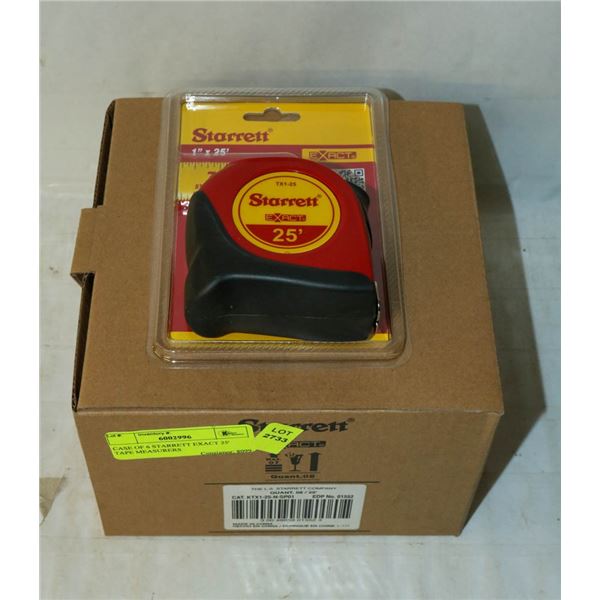 CASE OF 6 STARRETT EXACT 25' TAPE MEASURES