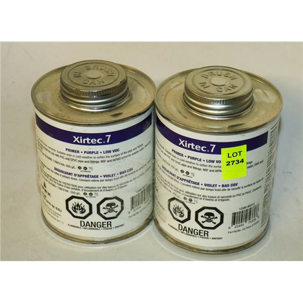 2 CANS OF XIRTEC 7 PRIMER PURPLE LOW VOC 473ML