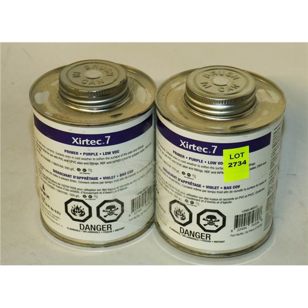 2 CANS OF XIRTEC 7 PRIMER PURPLE LOW VOC 473ML