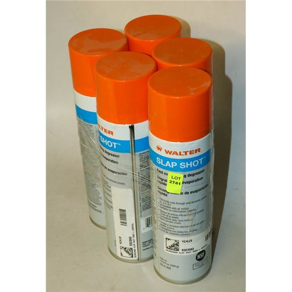 5 CANS OF WALTER SLAP SHOT FAST EVAPORATING