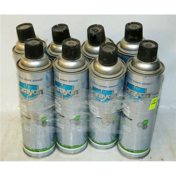 8 CANS OF SPRAYON GENERAL PURPOSE CLEANER