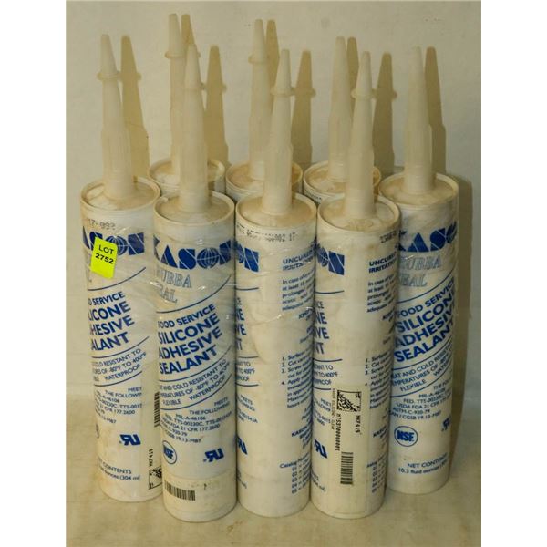 8 TUBES OF KASON FOOD SERVICE SILICONE ADHESIVE