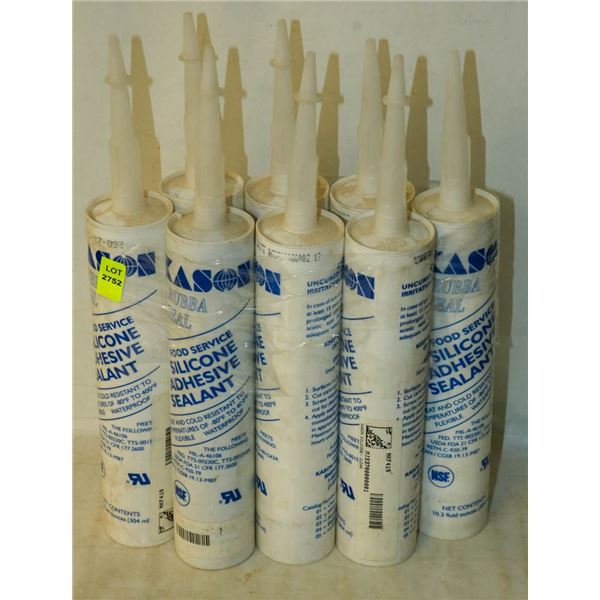 8 TUBES OF KASON FOOD SERVICE SILICONE ADHESIVE