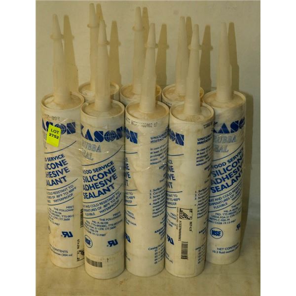 8 TUBES OF KASON FOOD SERVICE SILICONE ADHESIVE
