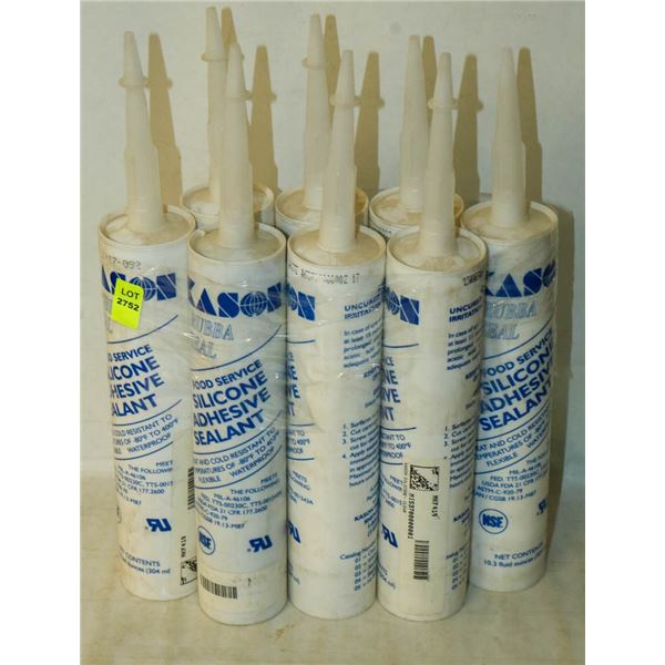 8 TUBES OF KASON FOOD SERVICE SILICONE ADHESIVE