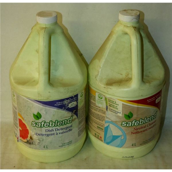 2 BOTTLES OF SAFE BLEND DISH DETERGENT & NEUTERAL