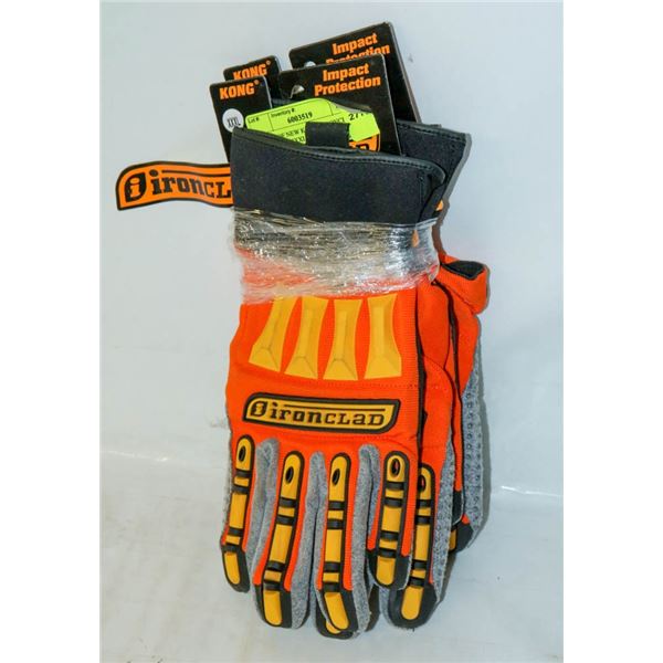 2 PAIRS OF NEW KONG OIRONCLAD GLOVES SZ XXXL