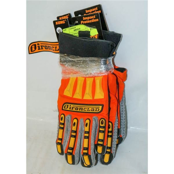 2 PAIRS OF NEW KONG OIRONCLAD GLOVES SZ XXXL