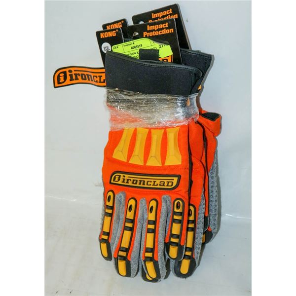 2 PAIRS OF NEW KONG OIRONCLAD GLOVES SZ XXXL