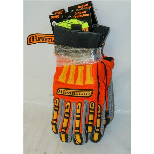 2 PAIRS OF NEW KONG OIRONCLAD GLOVES SZ XXXL
