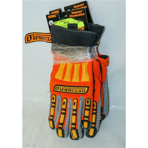 2 PAIRS OF NEW KONG OIRONCLAD GLOVES SZ XXXL