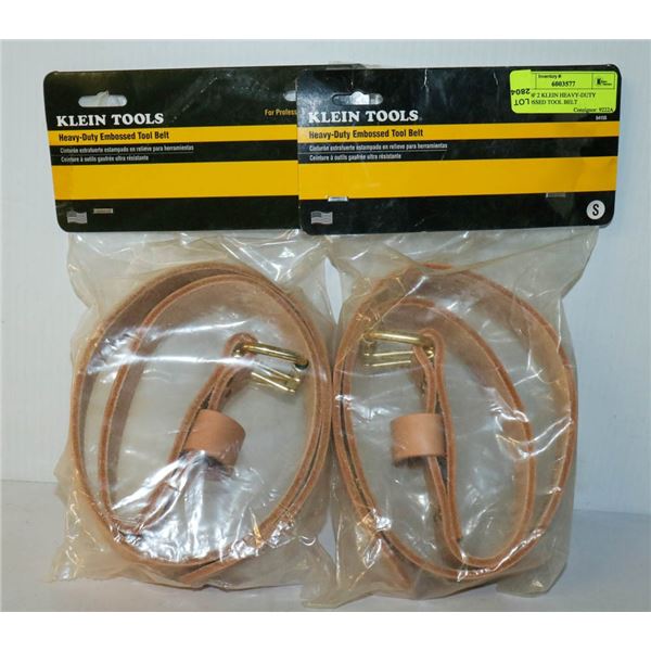 LOT OF 2 KLEIN HEAVY-DUTY EMBOSSED TOOL BELT