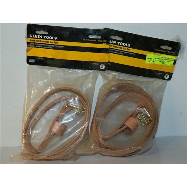 LOT OF 2 KLEIN HEAVY-DUTY EMBOSSED TOOL BELT