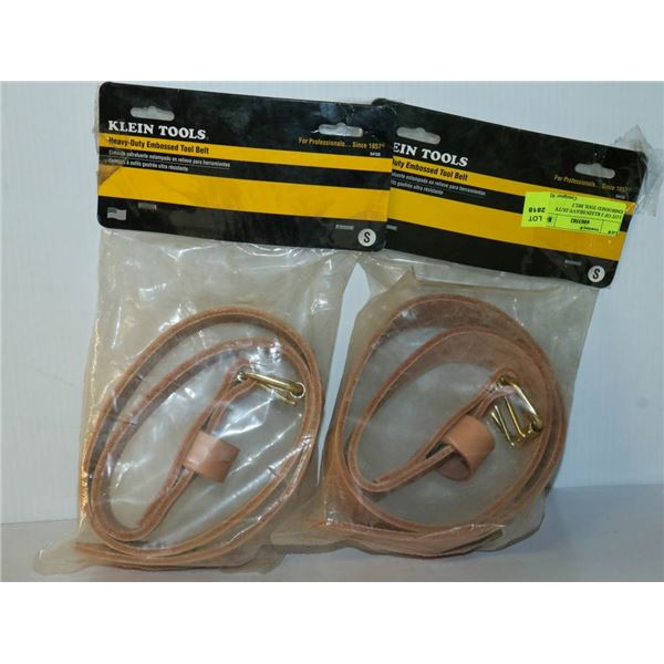 LOT OF 2 KLEIN HEAVY-DUTY EMBOSSED TOOL BELT