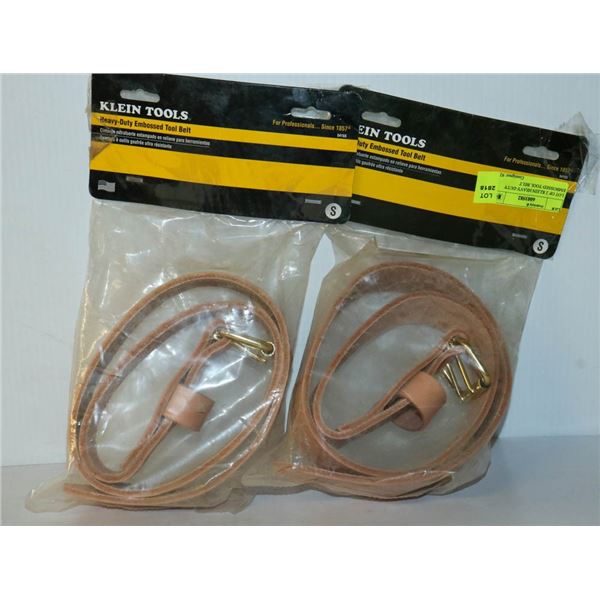 LOT OF 2 KLEIN HEAVY-DUTY EMBOSSED TOOL BELT