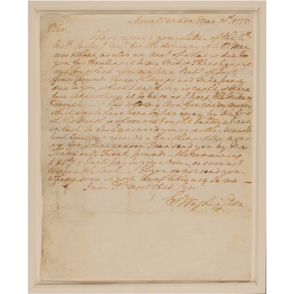 George Washington Autograph Letter Signed
