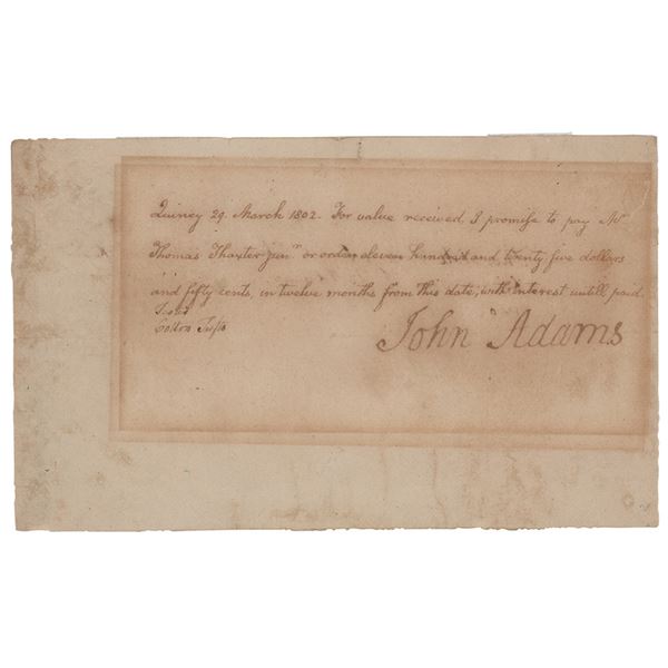 John Adams and John Quincy Adams Document Signed