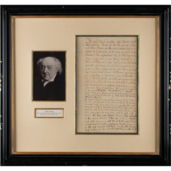 John Adams Autograph Document Signed