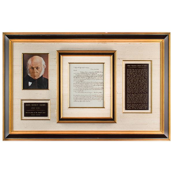 John Quincy Adams Autograph Letter Signed