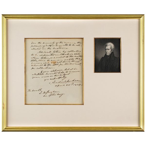 Andrew Jackson Autograph Letter Signed as President