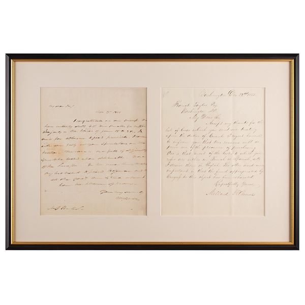 Martin Van Buren and Millard Fillmore (2) Letters Signed