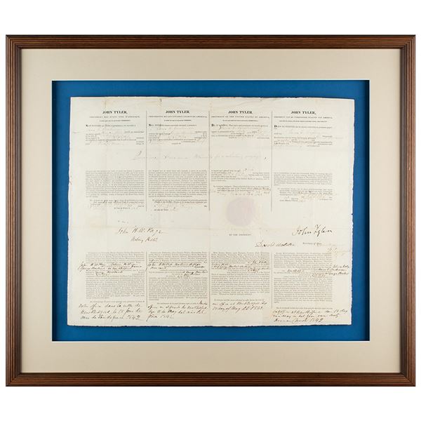 John Tyler and Daniel Webster Document Signed