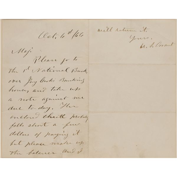 U. S. Grant Autograph Letter Signed