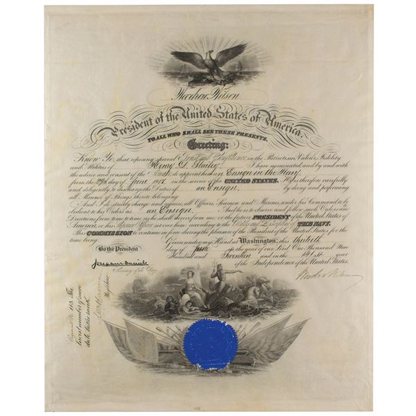 Woodrow Wilson Document Signed as President