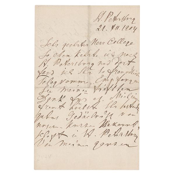 Ivan Pavlov Autograph Letter Signed