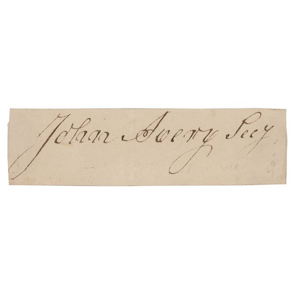 John Avery, Jr. Signature