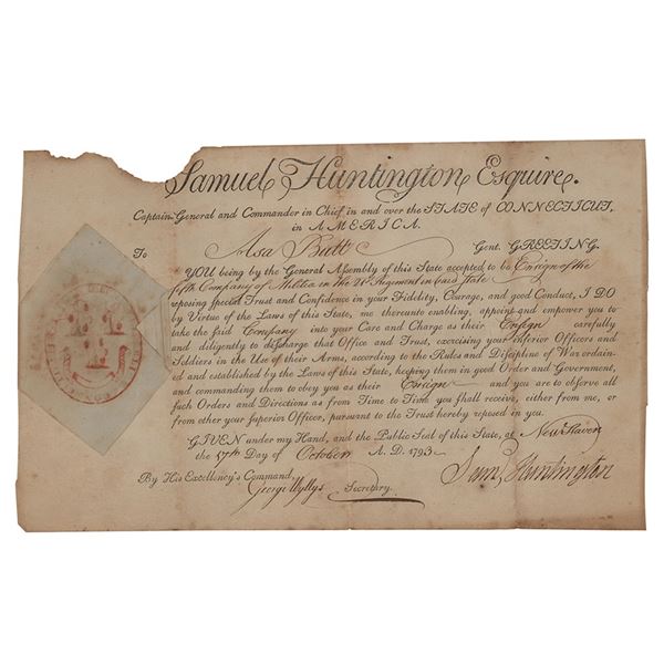Samuel Huntington Document Signed