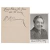 Image 1 : Billy Sunday Signature, Helen Thompson Sunday Signed Photograph, and Postcard (18) Collection