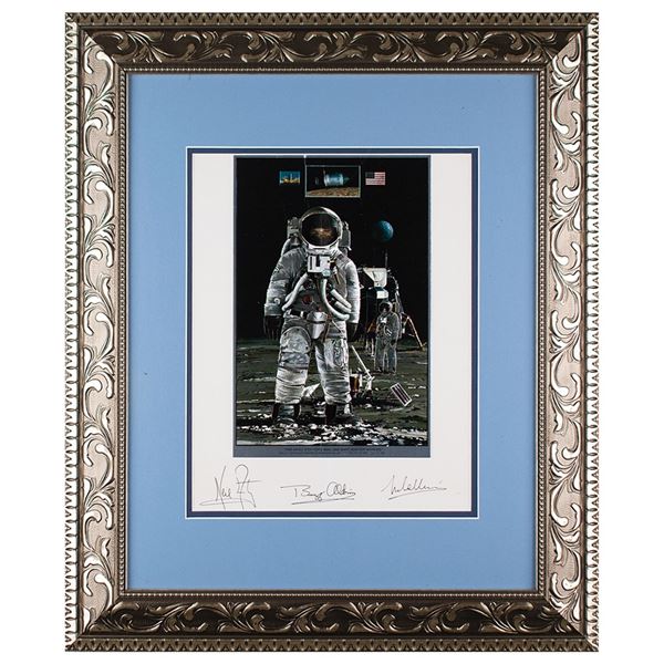 Apollo 11 Signed Foil Etching