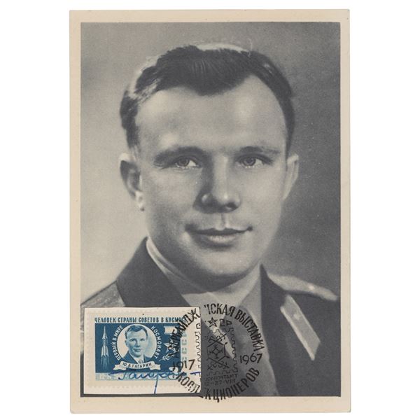 Yuri Gagarin Signed Stamp