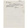 Image 1 : Allen Ginsberg Autograph Note Signed