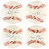 Image 1 : Baseball Hall of Fame Sluggers (4) Signed Baseballs