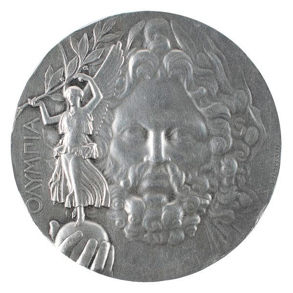 Athens 1896 Olympics Silver 'First Place' Winner's Medal