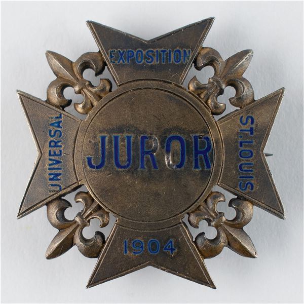 St. Louis 1904 Olympics Juror Badge