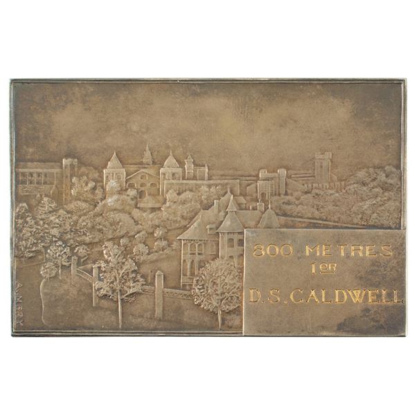 Stockholm 1912 Olympic Gilt Silver Participant Plaquette Presented in Paris