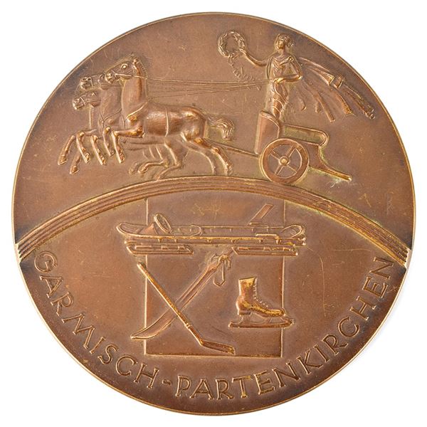 Garmisch 1936 Winter Olympics Bronze Winnerâ€™s Medal with Diploma