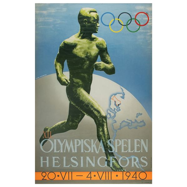 Helsinki 1940 Summer Olympics Poster