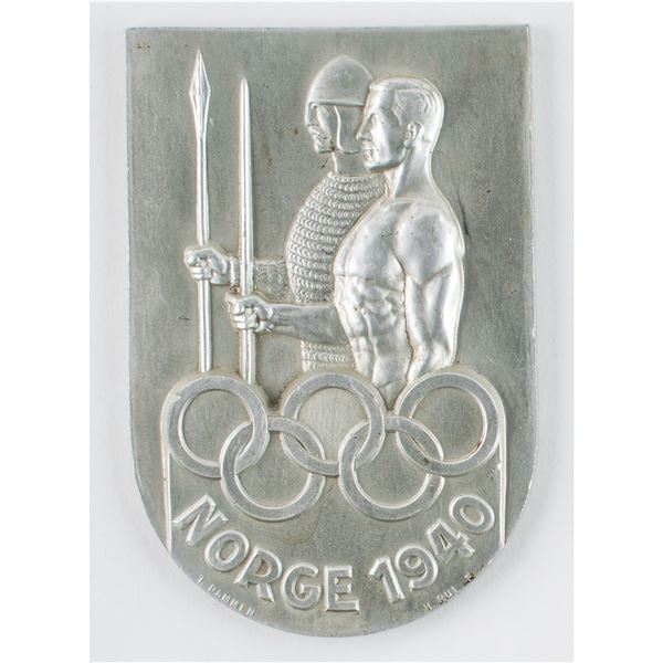 Norwegian 1940 Olympic Committee Fundraising Plaquette
