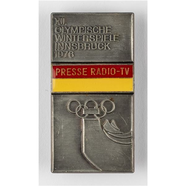 Innsbruck 1976 Winter Olympics Media Badge