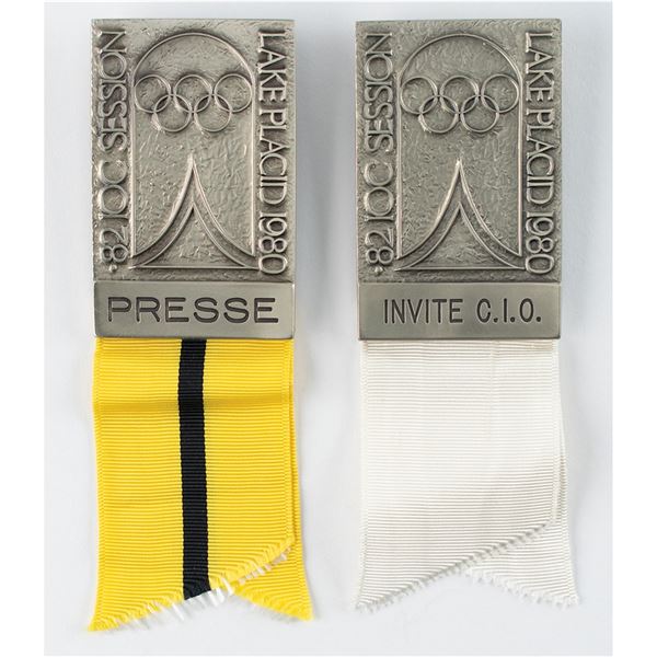 Lake Placid 1980 (2) IOC Session Badges