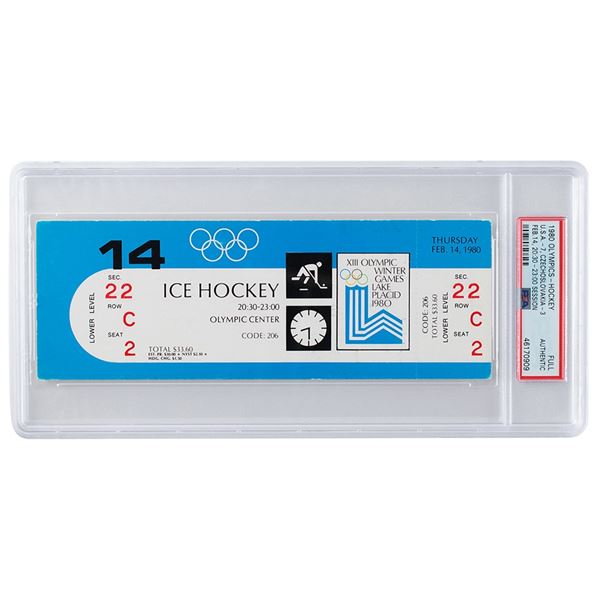 Lake Placid 1980 Winter Olympics USA Hockey Ticket