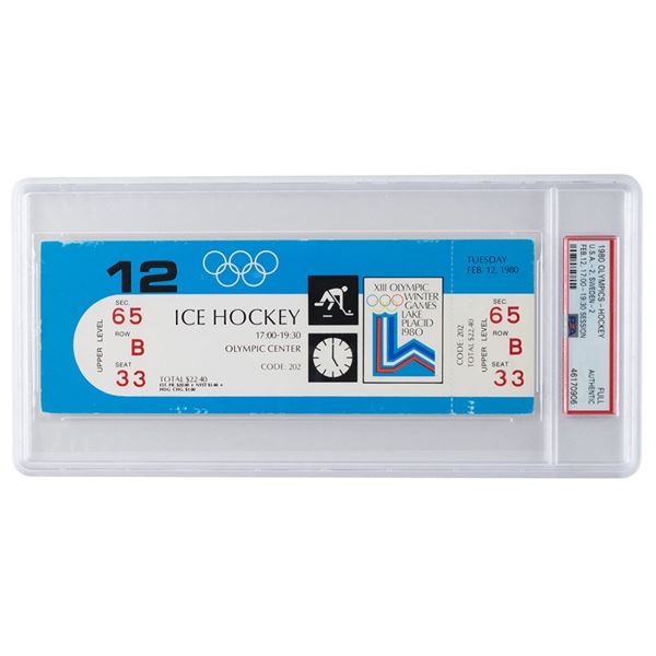 Lake Placid 1980 Winter Olympics USA Hockey Ticket