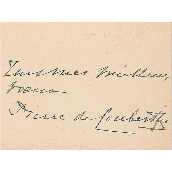 Pierre de Coubertin Signature