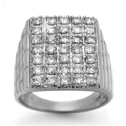 OVERSTOCK 2.00ctw DIAMOND MEN'S RING 14KT WHITE GOLD